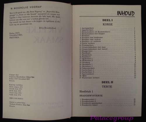 Terte Vir Elke Smaak, Erina Bezuidenhout, 1974, Harde Band, 159bl, 242 Resepte, A5