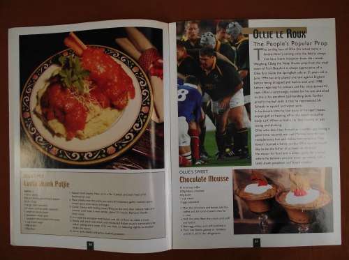 The Outdoor Cook Book Of Our Springbok Rugby Players 2001, Full Colour, 70 Rec, Paper Back, 64pg, A4