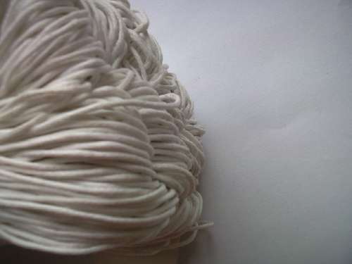 Stringing Material, Wax Cord, White, 5 Meter, 1pc