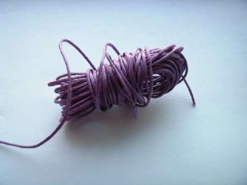Stringing Material, Wax Cord, Purple , 5 Meter, 1pc