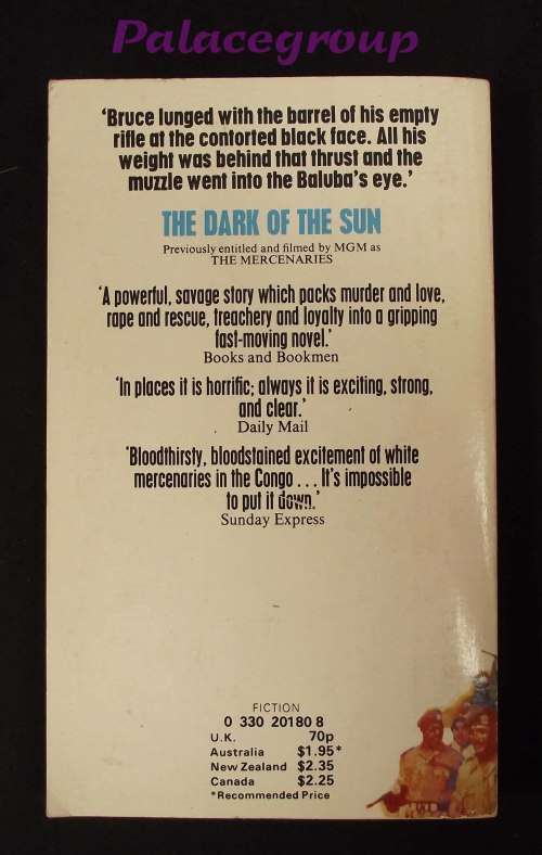 Wilbur Smith, The Dark Of The Sun, By The Author Of Eagle In The Sky, 265pg, Paperback