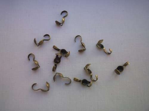 Findings End Pieces Calotte Metal Bronze ±20pc