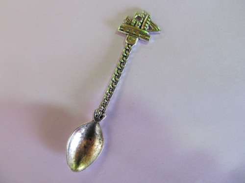 Pendant, Spoon, Metal, Nickel Colour, 69mm, 1pc