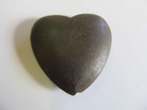 Pendant, Wood, Heart, Black, 48mm x 46, 1pc