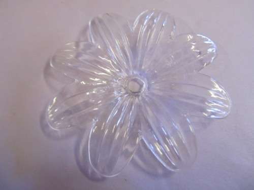 Acrylic Shapes, Flower, Clear, 73mm, 1pc