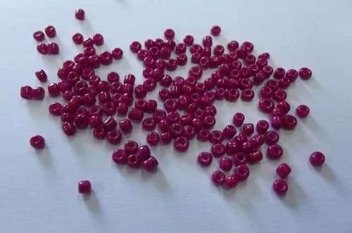 Beading Supplies, Seedbeads, Dark Cerise Pink, 12gr , 8/0