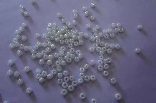 Beading Supplies, Seedbeads, White, 12gr, 8/0