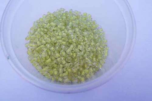 Glass Beads, Seedbeads, Clear With Yellow Centre, 12gr, 8/0