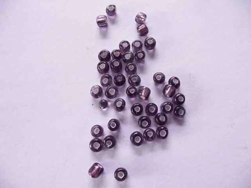 Glass Beads, Seedbeads, Silverlined, Purple, 13gr, 6/0