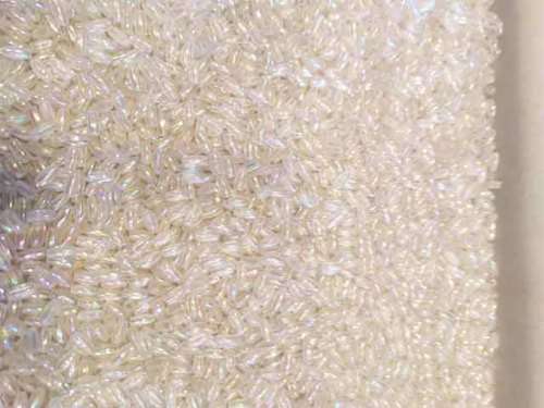 Beading and Jewellery Making, Acrylic Beads, Oval , Clear AB, 6mm x 3mm, ±50pc, 1.4gr