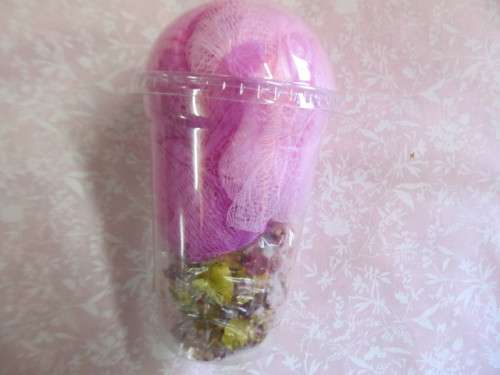 Bath Salt With Sponge, Pink, 1 Set