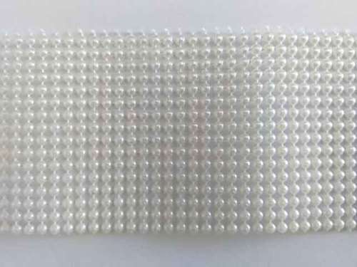 Rhinestones, White, Can Be Used In Strips Or Cut For Single Pieces, 3mm, ±192pc