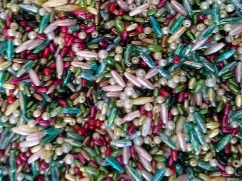 Acrylic Beads, Mixed Shapes - Sizes - Colours, ±100pc - 4,2gr