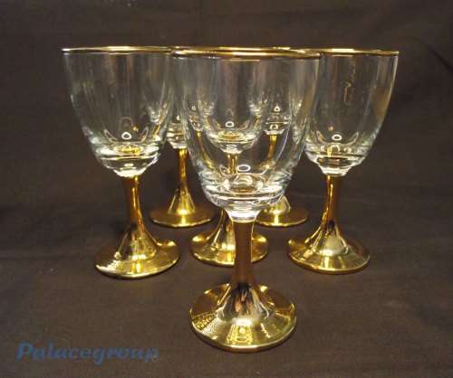 6 x Vintage Sherry / Port Wine Glasses In Original Box, Glasses In Excellent Cond.See Photos Below