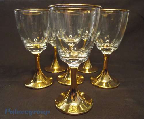 6 x Vintage Sherry / Port Wine Glasses In Original Box, Glasses In Excellent Cond.See Photos Below
