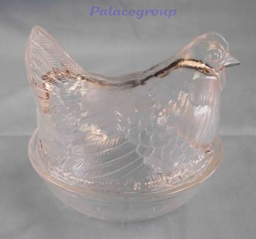 Glass Candy Storage, Chicken Design, See PhotoFor Description And Size