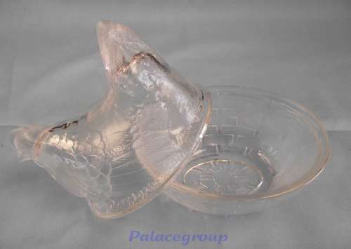 Glass Candy Storage, Chicken Design, See PhotoFor Description And Size