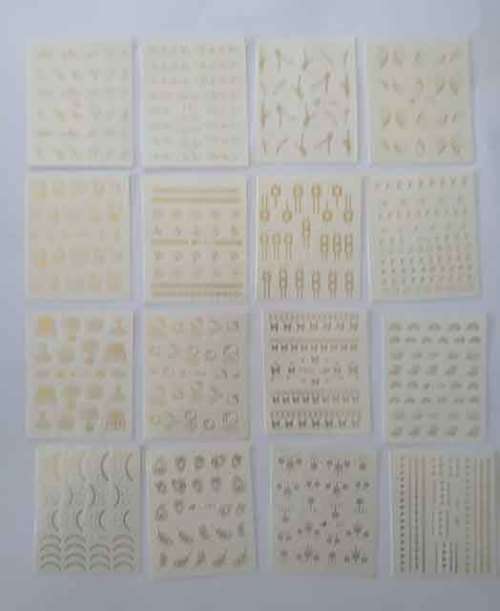 Nail Art, Collection Of Nail Art Stickers, Gold Coloured, Design As Shown On Photo, See Photos