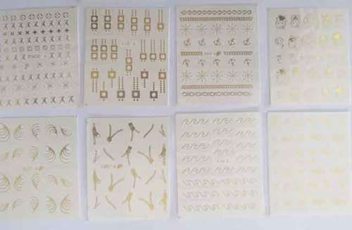 Nail Art, Collection Of Nail Art Stickers, Gold Coloured, Design As Shown On Photo, See Photos