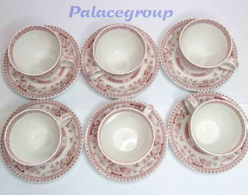 Vintage Tea Set, 6 Cups And Saucers, Royal Staffordshire, Windsor, W.R. Midwinter LTD, See Photos
