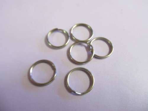 Keyring, Nickel, 15mm, 4pc
