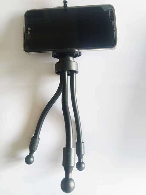 Mobile Phone Tripod, 29cm High, Black, Compatable With 99% Of Mobile Phones