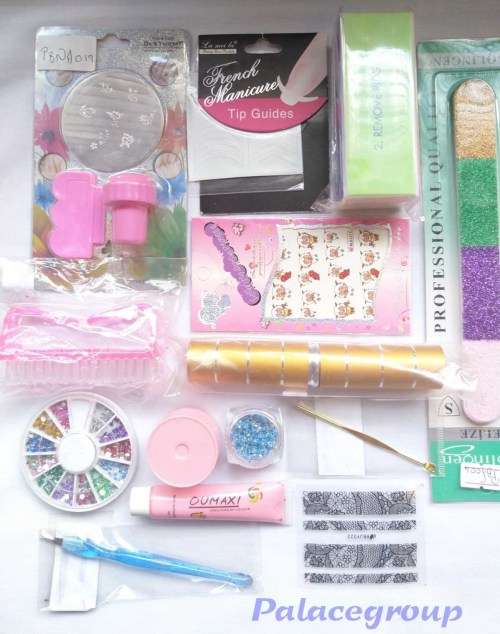 Nail Art Kit, Stamp Pad, Nail Art Wheel, Rhinestones, 2 Nail Art Stickers, Miracle Shiner...........