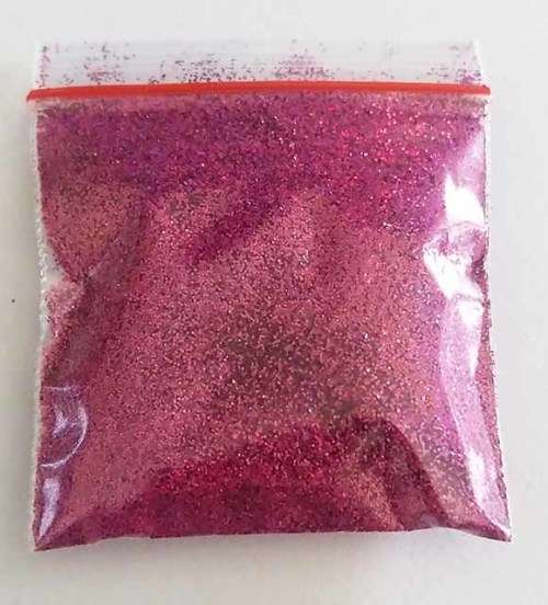 Nail Art, Glitter, Metallic Cerise Pink, 40mm x 40mm Bag, 1pc