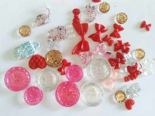 Embellishments, Scrapbooking, Mixed Designs, Mixed Sizes And Colours, 5pc