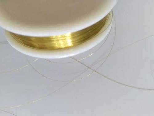 Stringing Material, Wire, Gold (Colour), 0.2mm Thickness, 1 Meter / 1 pc