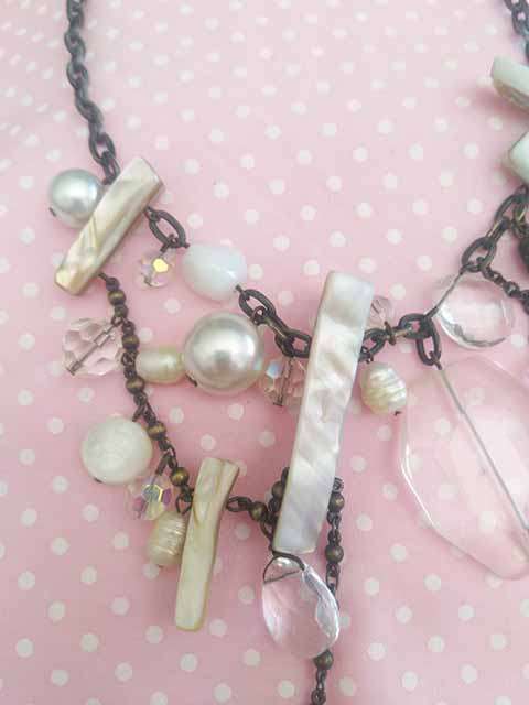 Burtell Bracelets, clear Rhinestones And Crystal Beads and White Shell Pearls, Freshwater Pearls