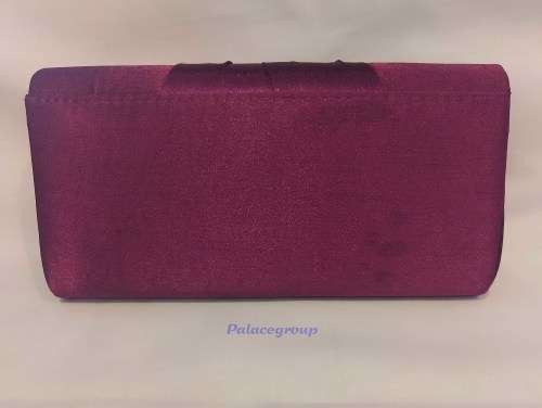 Small Clutch Evening Bag With Inner Zipped Pouch, Maroon, Size 255mm x 80mm, See Photos....