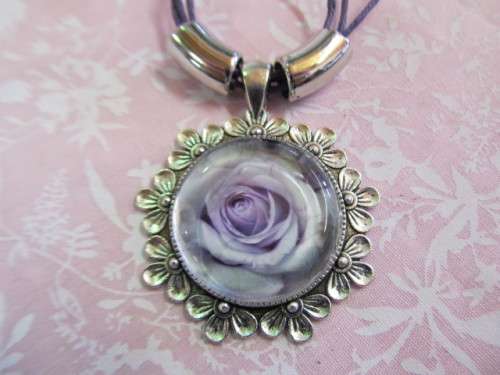 Mistique Necklace, Pendant On Purple Wax Cord, 57cm, 1pc