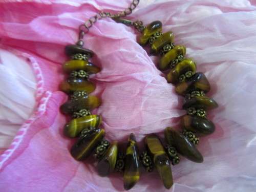 Simone Bracelet, Tiger Eye, Toggle Clasp, Bronze, 20cm With 8cm Extender, 1pc