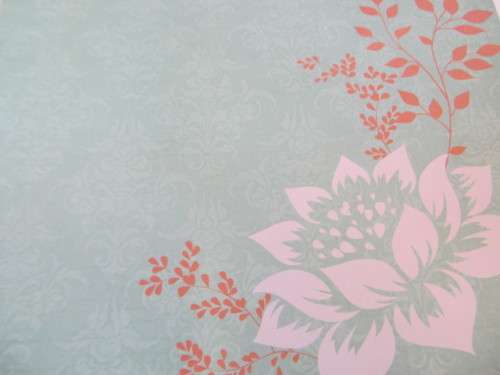 Scapbook Printed Paper, Printed 30cm x 30cm, Flower Design, Green, 1pc