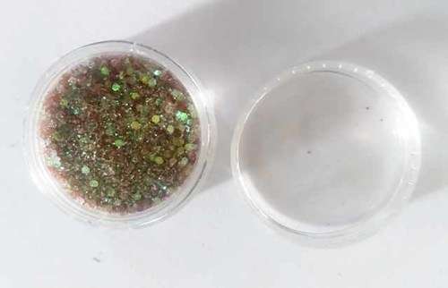 Nail Art, Glitter, Golden Yellow, In Container