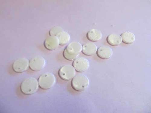 Disc, Round, White, 12mm, 10pc