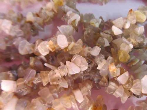 Semi-Precious Beads, Chips, Botswana Agate, Small Size Chips, ±40cm, 1 x String