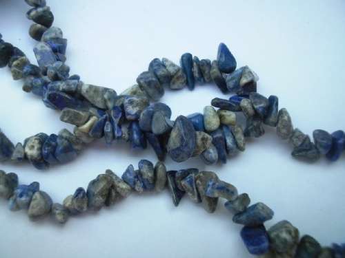 Semi-Precious Beads, Chips, Lapis Lazuli, Small Size Chips, ±40cm, 1 x String