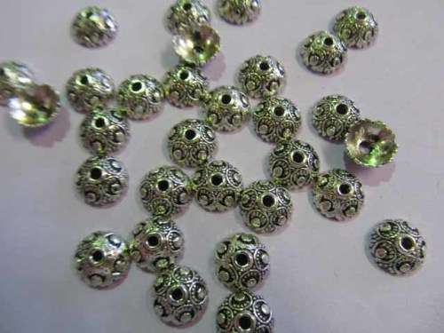 Findings, Beadcaps, Nickel, Metal, 10mm, 10pc