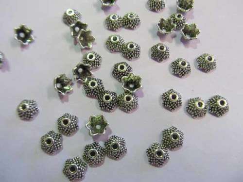 Findings, Beadcaps, Nickel, Metal, 7mm, ±20pc