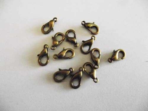 Clasp Bronze, Lobster Clasp, Metal, 14mm, 5pc