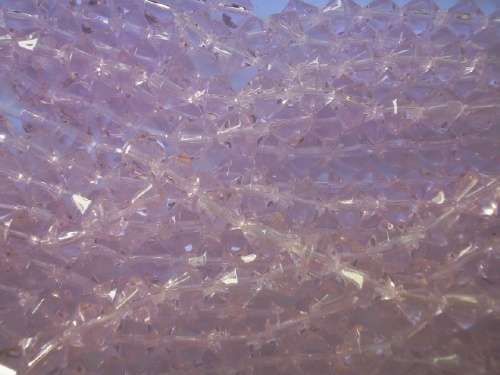 Glass Beads, Bicone, Pink, 8mm, ±42pc