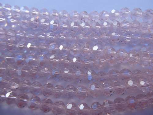 Glass Crystal Beads, Chinese Crystal Round, Pink, 8mm, ±20pc