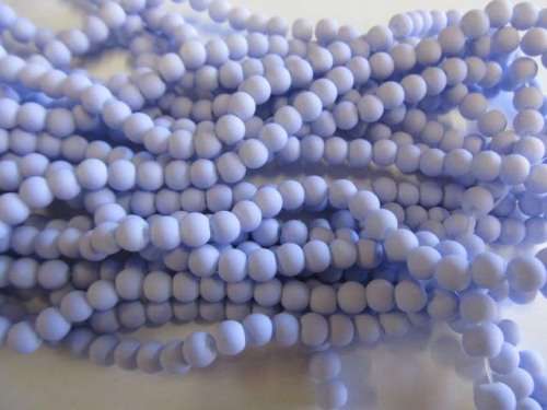 Glass Beads, Plain, Round, Lilac Matt, 6mm, ±70pc