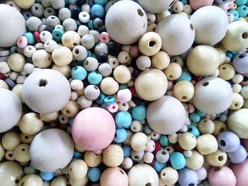 Wooden Beads, Mixed Shapes, Sizes And Colours, ±30pc