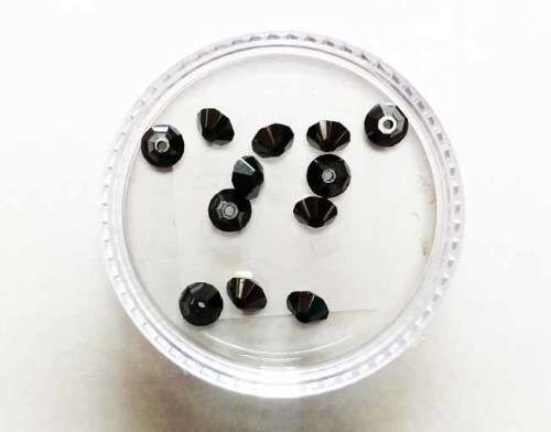 Swarovski Crystal Bicone, Hematite Colour, 3mm, 1pc