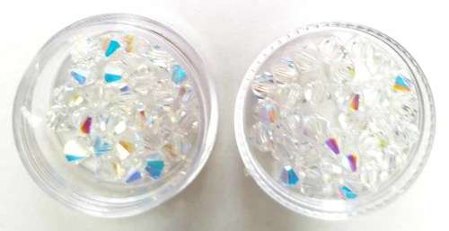 Swarovski Crystal Bicone, Clear AB, 6mm, 1pc