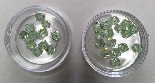 Swarovski Crystal Bicone, Soft Green, 6mm, 1pc