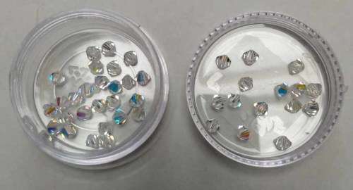 Swarovski Crystal Bicone, Clear AB, 4mm, 1pc